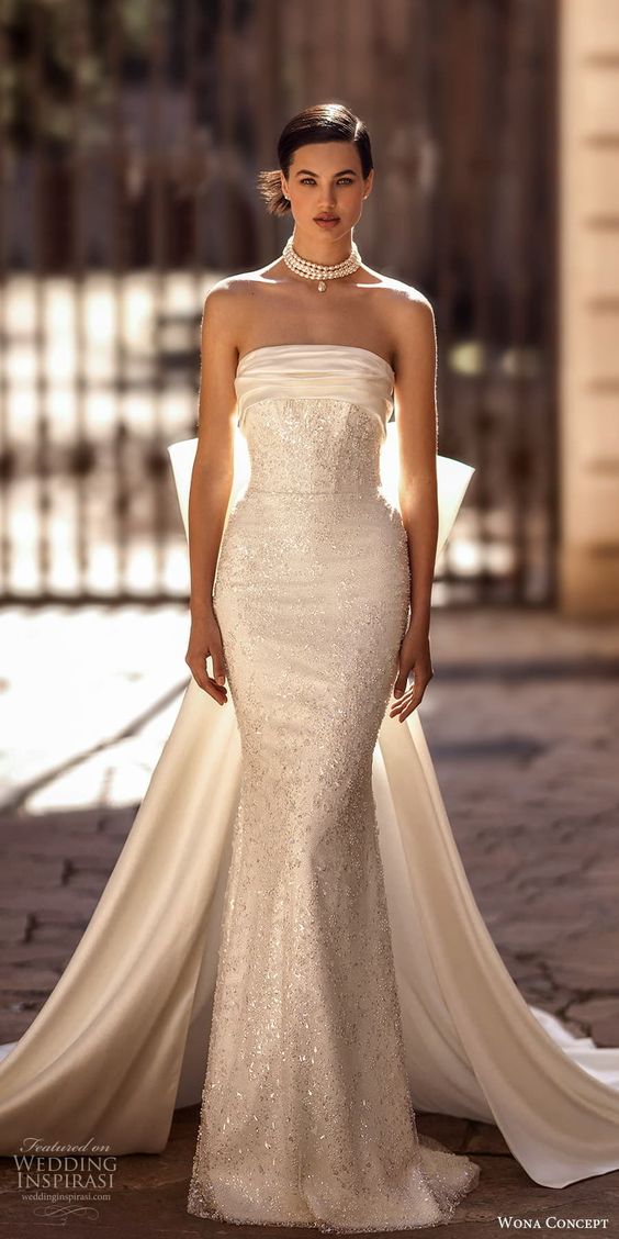 Wedding Dress Trends Elegant Overskirts Modern Gowns