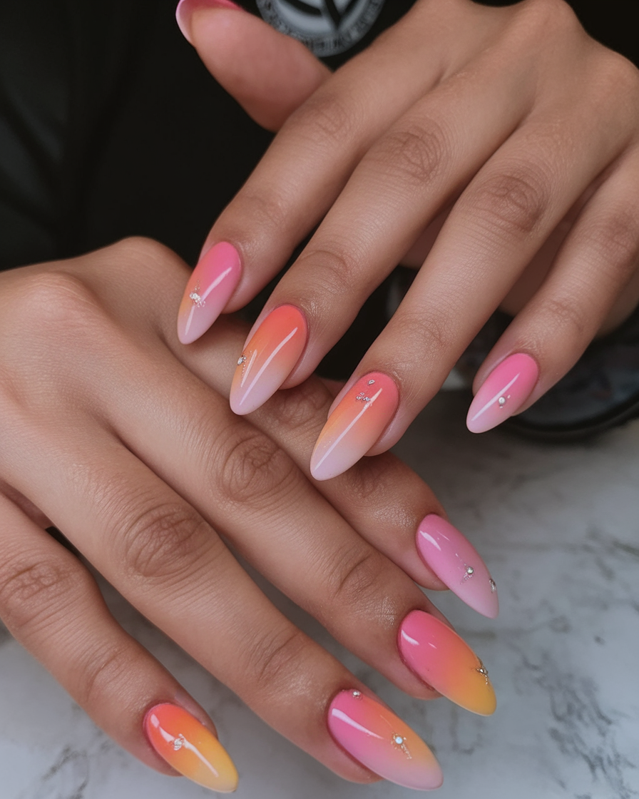 27 Trendy Spring Ombre Nails Ideas 2025 Cute Simple French Glitter