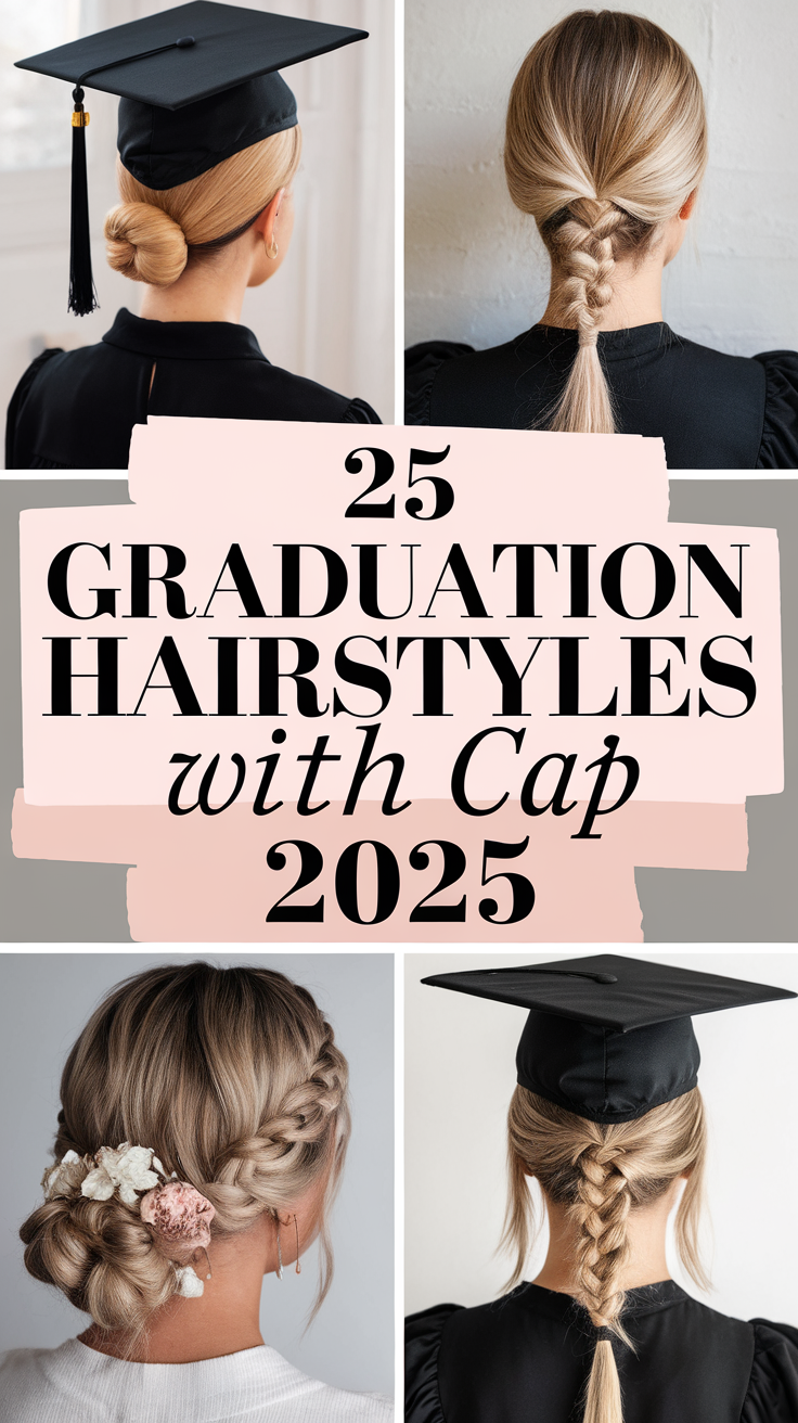 Best Graduation Hairstyles With Cap Ideas Short Long Braids