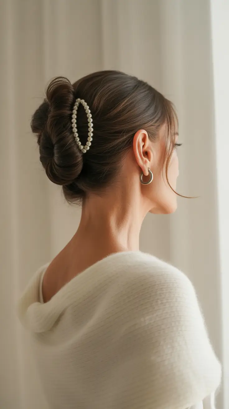 Fall hairstyles for women over 60+Pearled Twist for Statement Evenings