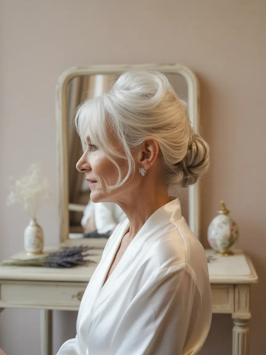 Fall hairstyles for women over 60+Soft Volume and Silken Sophistication