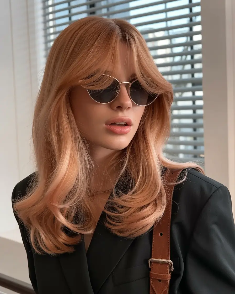 Auburn fall hair color 2025 Peachy Auburn Glow