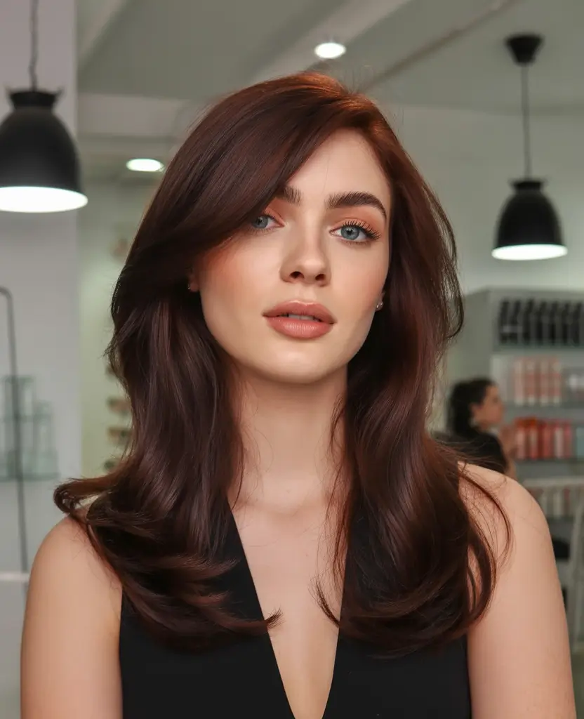 Auburn fall hair color 2025 Rich Auburn Brunette Blend