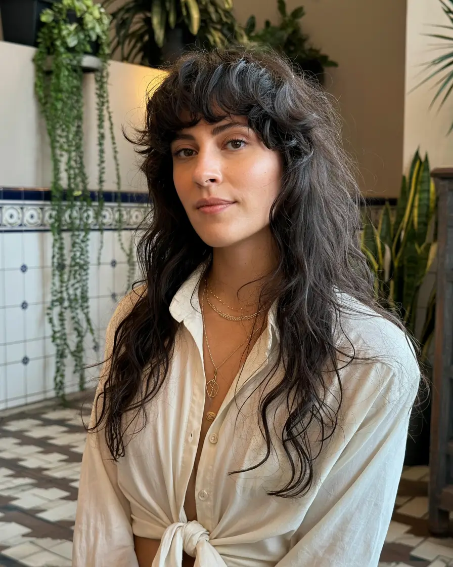 Autumn Haircut Inspiration 2025 Soft Layers with Wispy Bangs