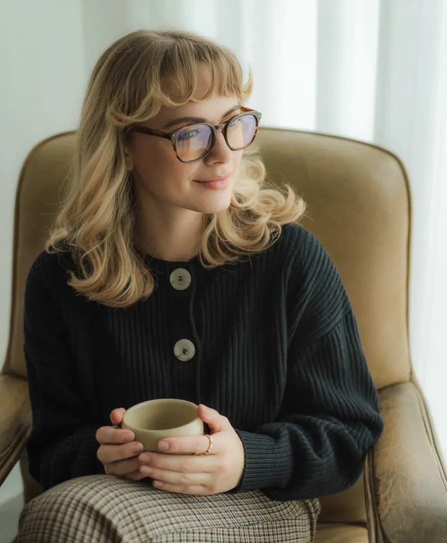 Autumn Haircut Inspiration 2025 Curled Mid-Length Bob With Baby Bangs
