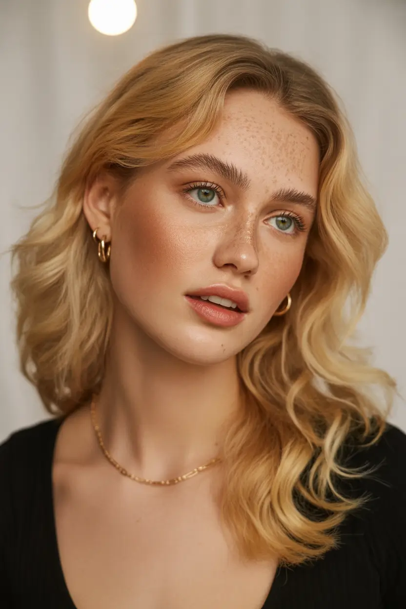 Fall Hair Colors for Warm Skin Sunlit Honey Gold Layers