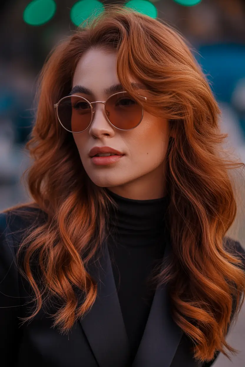 Fall Hair Colors for Warm Skin Copper Luxe Blowout