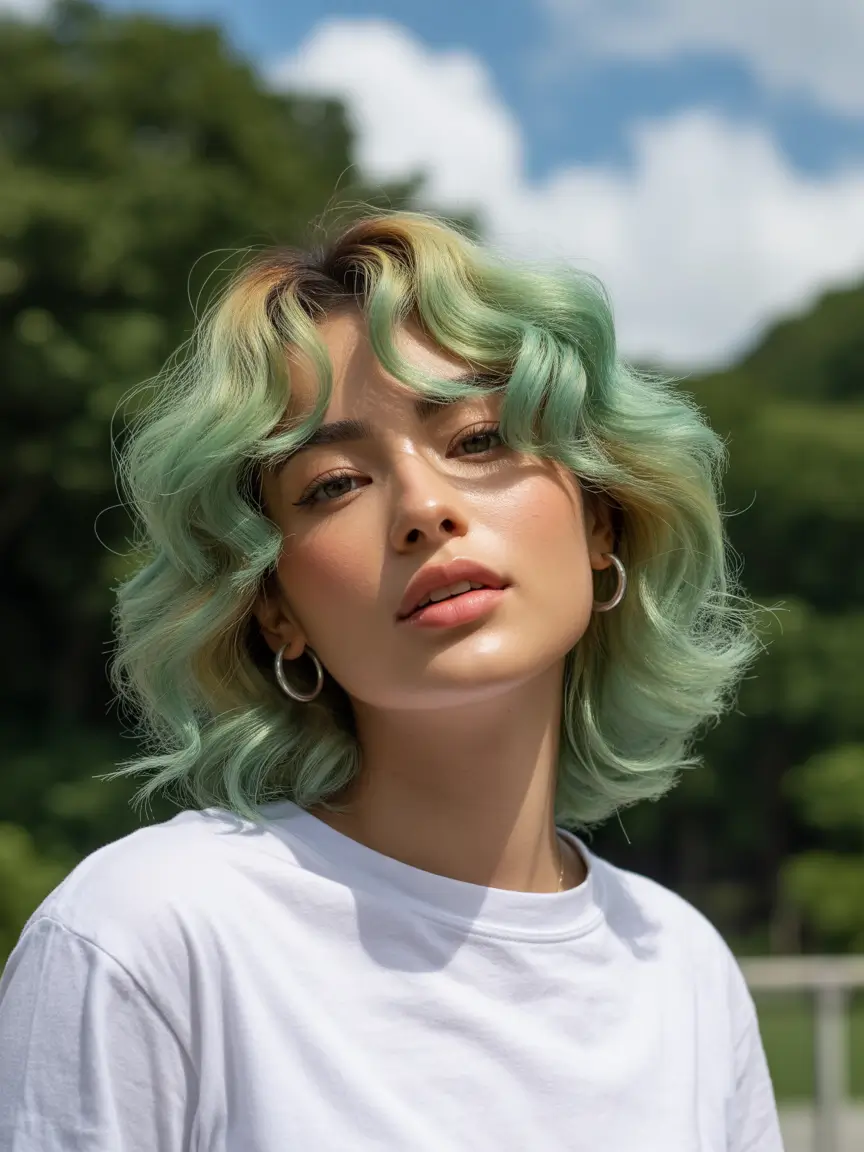 Fall Hair Colors for Warm Skin Playful Mint for the Brave Heart