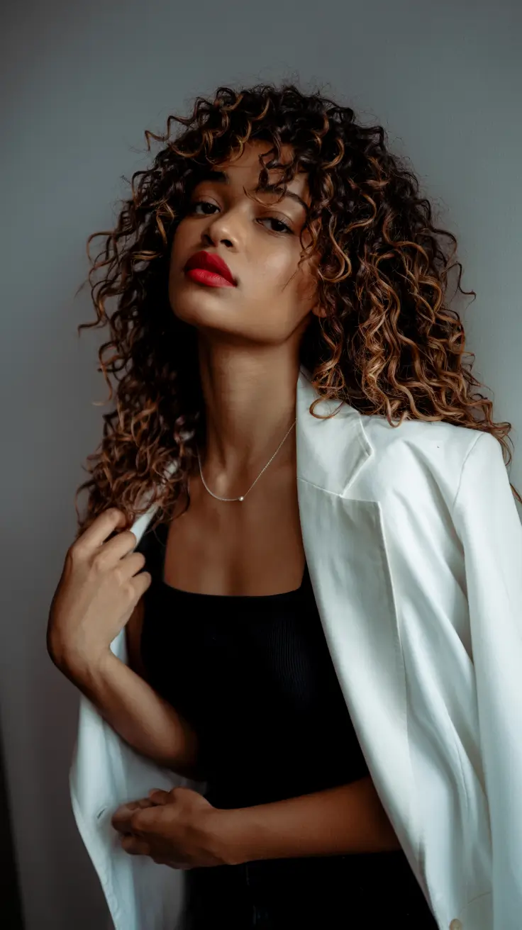 Fall hairstyle black women Golden Spiral Volume