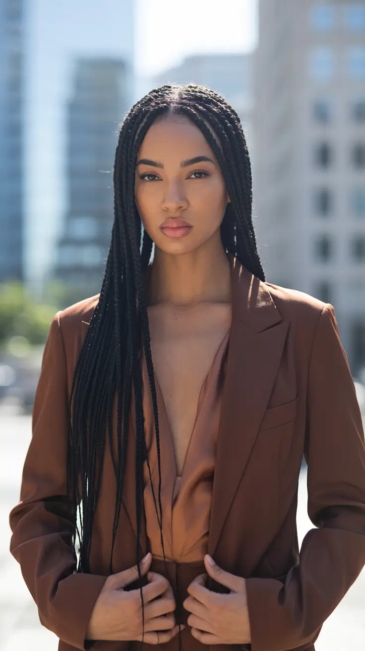 Fall hairstyle black women Urban Sleek Braids