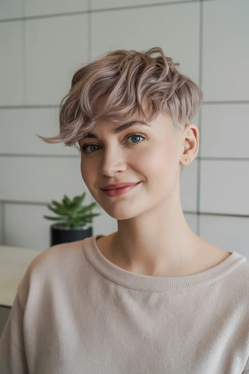Popular fall haircuts Playful Pixie with Textured Fringe
