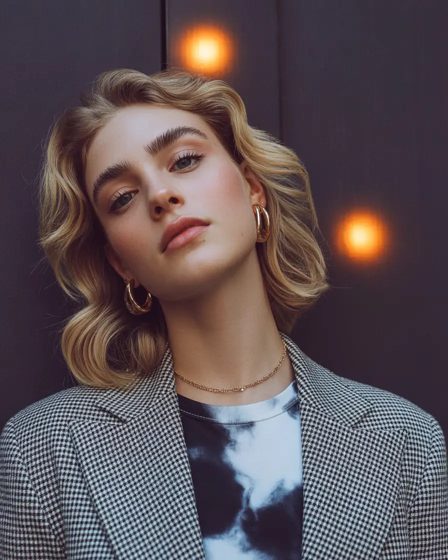 Popular fall haircuts Polished Retro Waves