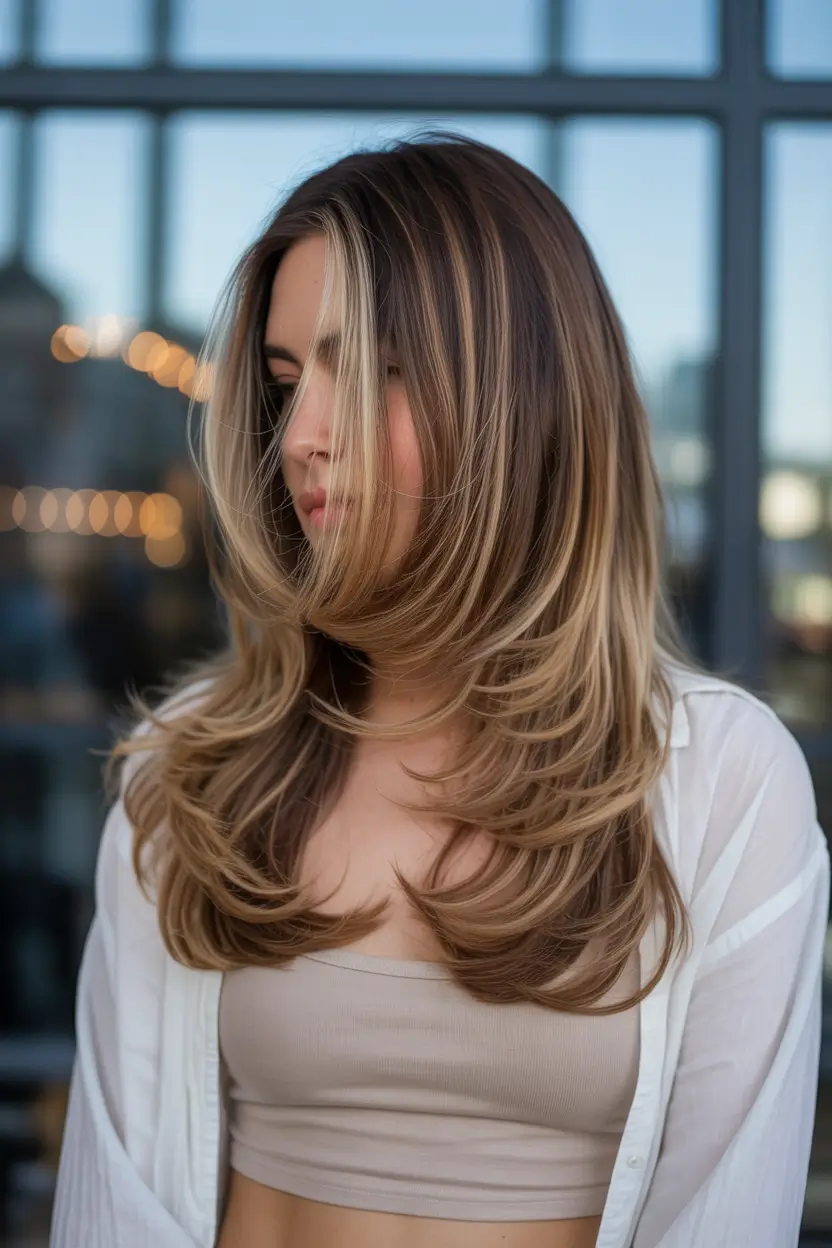 Popular fall haircuts Bronde Face-Framing Layers