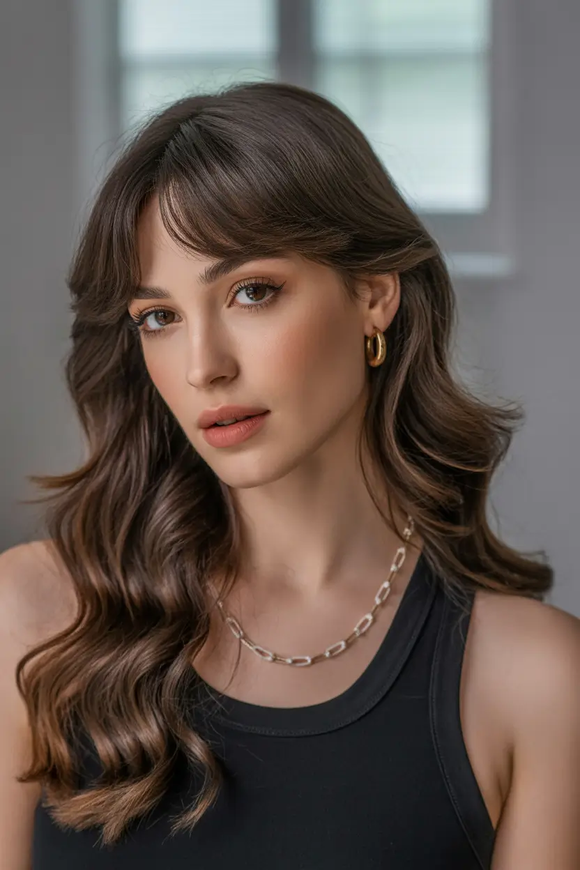 haicuts - October 2025 Romantic Waves with Curtain Bangs