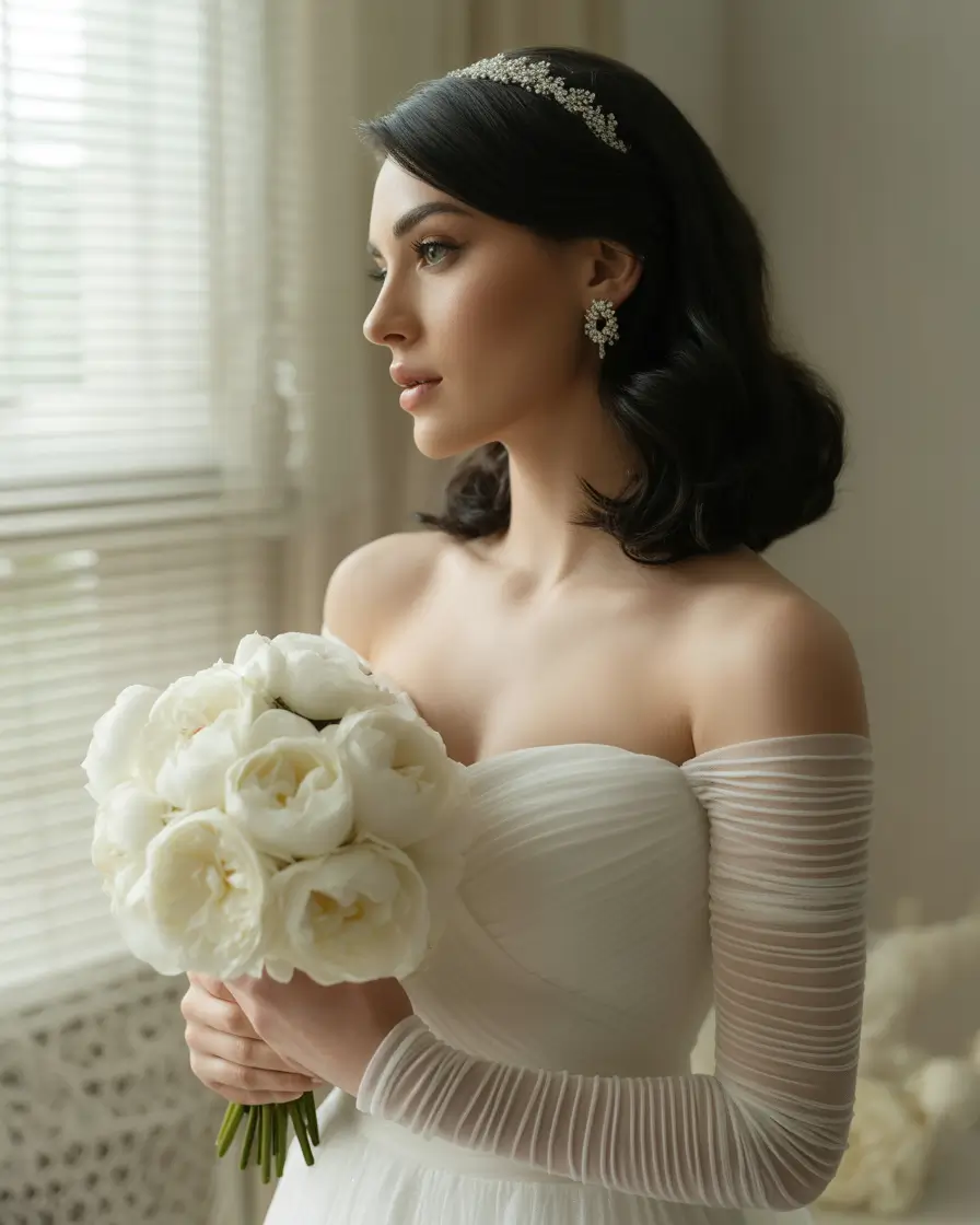 fall-wedding-hairstyles-classic-crowned-waves-elegant-bride
