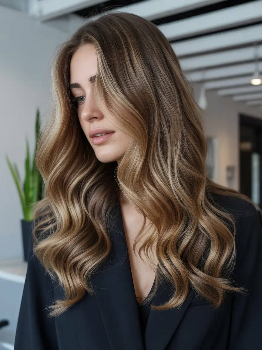 Fall Hair Colors for Cool Skin Champagne Mushroom Blonde with Soft Curls