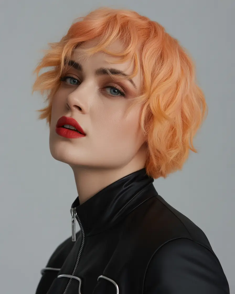 Fall Hair Colors for Cool Skin Playful Apricot Pixie with French Energy