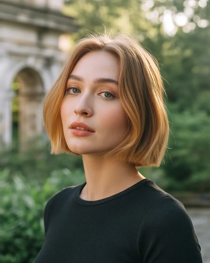 Fall Hair Colors for Cool Skin Strawberry Biscotti Bob for Fresh-Faced Cool Types
