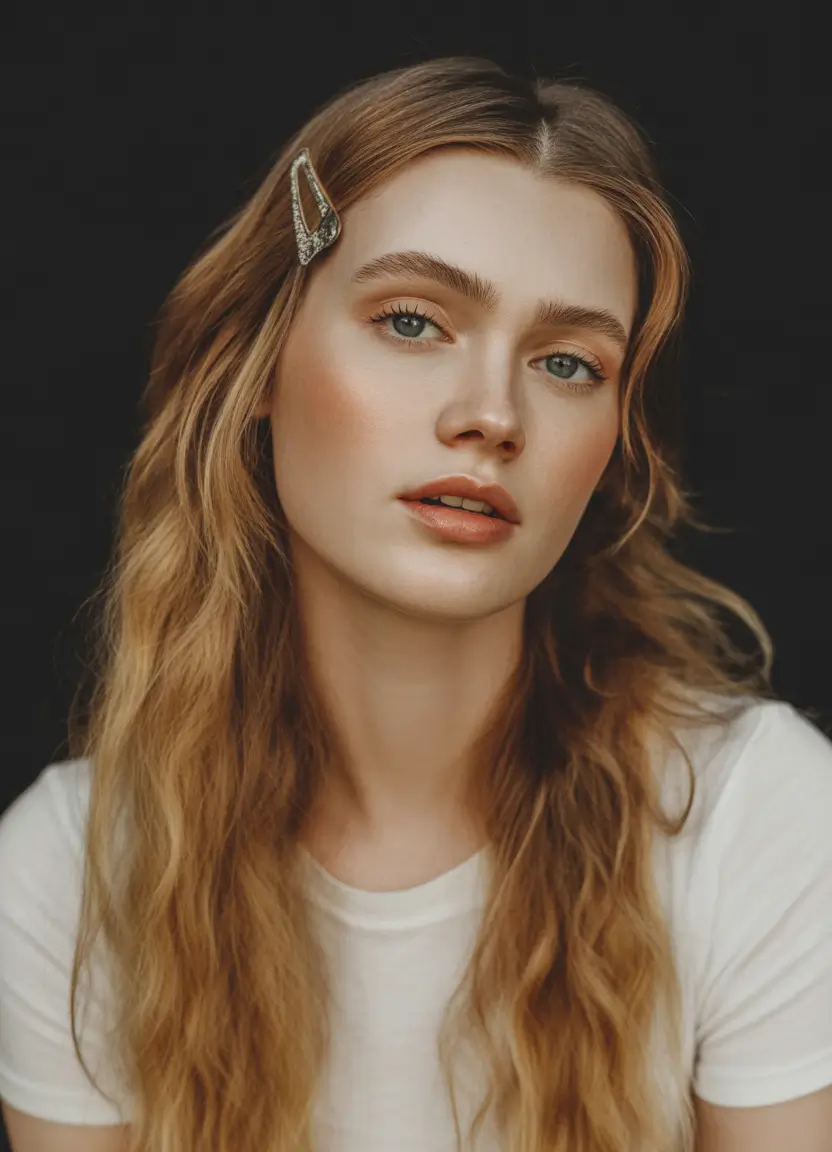 Fall Hair Colors for Cool Skin Cool Cinnamon Wave with Natural Root Fade