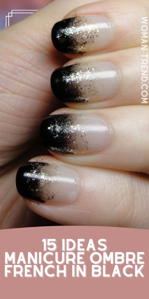 15 Ombre French Nails Color Black Ombre French Nails Color Black