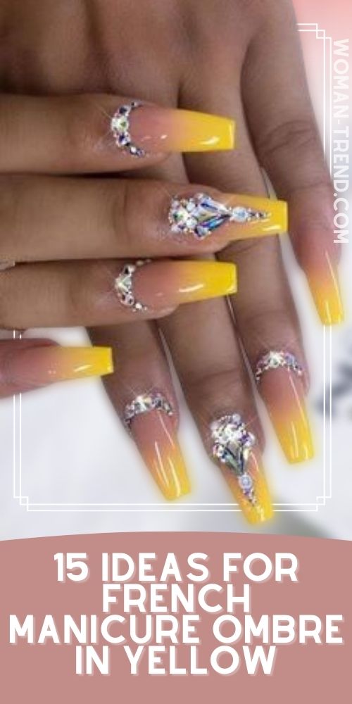 15 Yellow Ombre French Nails Yellow Ombre French Nails
