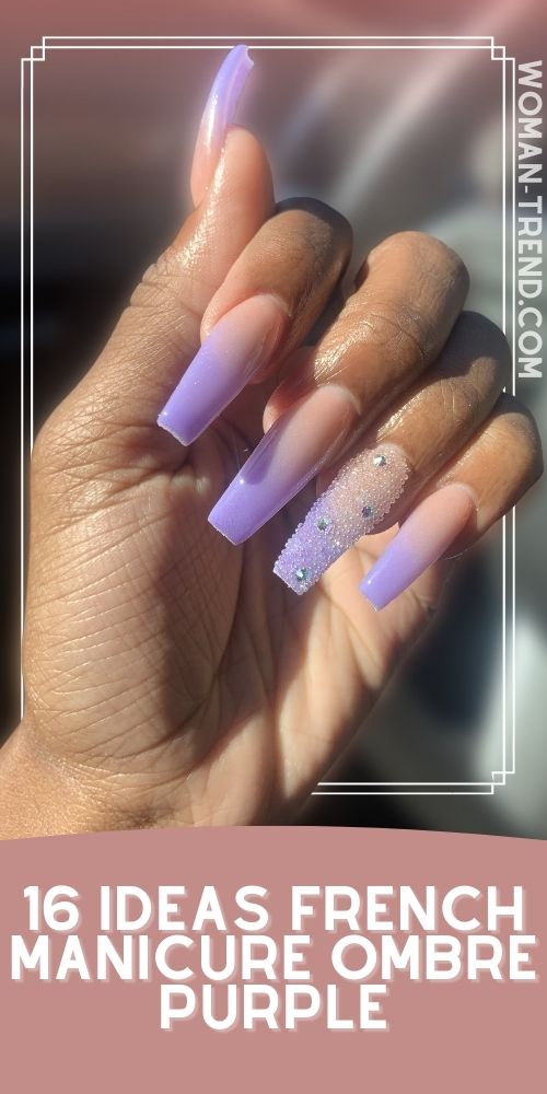 16 Ombre French Nails Color Purple Ombre French Nails Color Purple