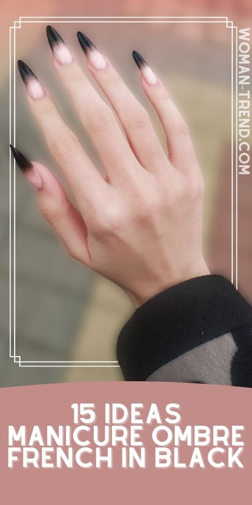 15 Ombre French Nails Color Black Ombre French Nails Color Black