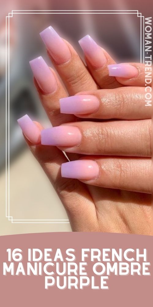 16 Ombre French Nails Color Purple Ombre French Nails Color Purple