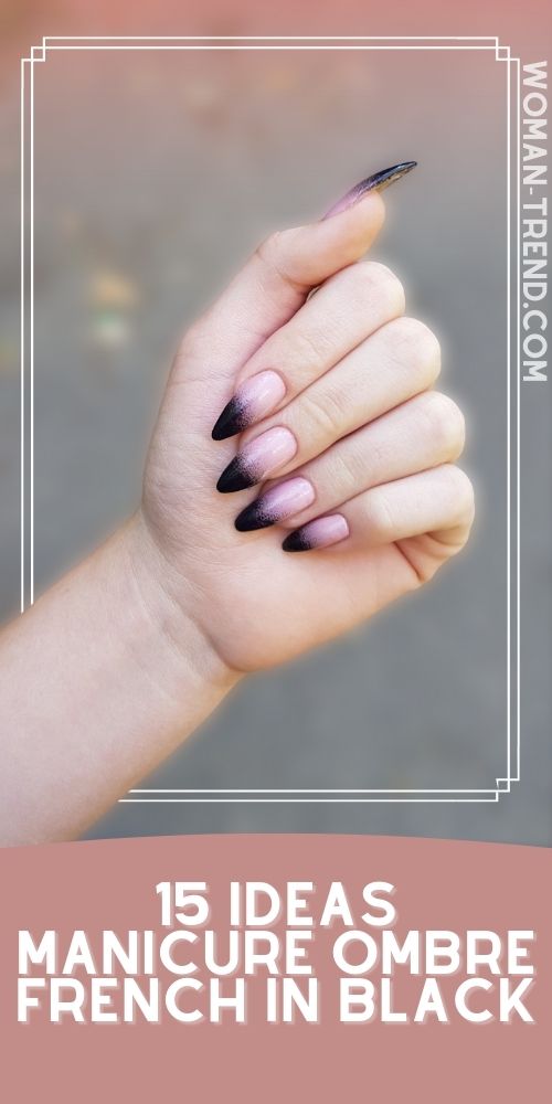 15 Ombre French Nails Color Black Ombre French Nails Color Black
