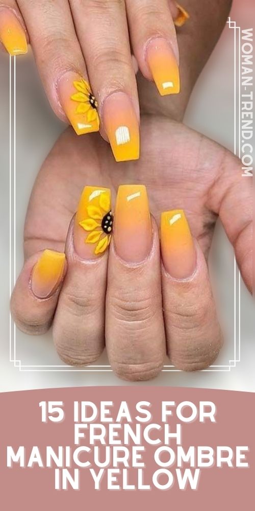 15 Yellow Ombre French Nails Yellow Ombre French Nails