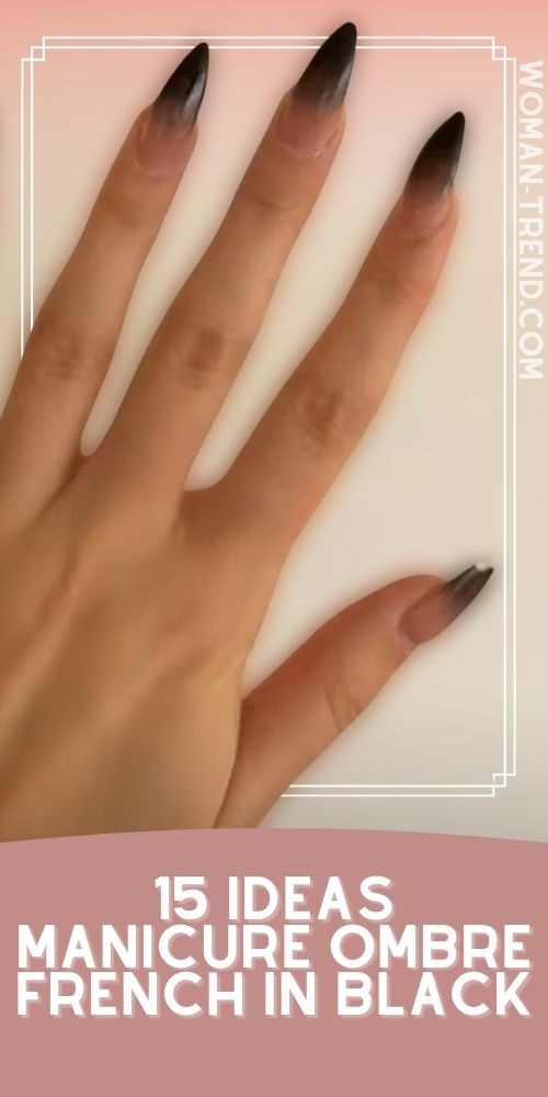 15 Ombre French Nails Color Black Ombre French Nails Color Black
