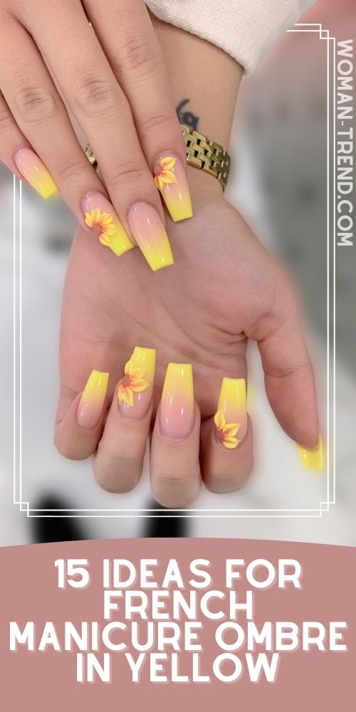 15 Yellow Ombre French Nails Yellow Ombre French Nails