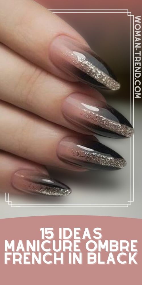 15 Ombre French Nails Color Black Ombre French Nails Color Black