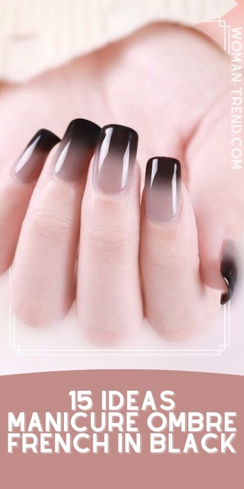 15 Ombre French Nails Color Black Ombre French Nails Color Black