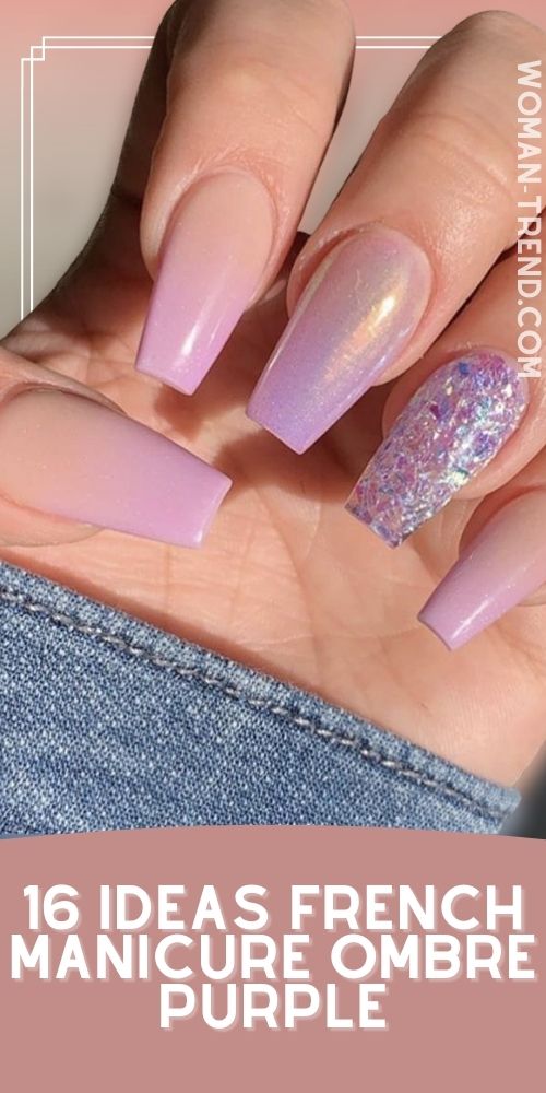 16 Ombre French Nails Color Purple Ombre French Nails Color Purple
