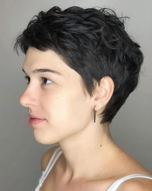 Short Black Pixie Cuts Edgy Undercut Short Pixie Cuts