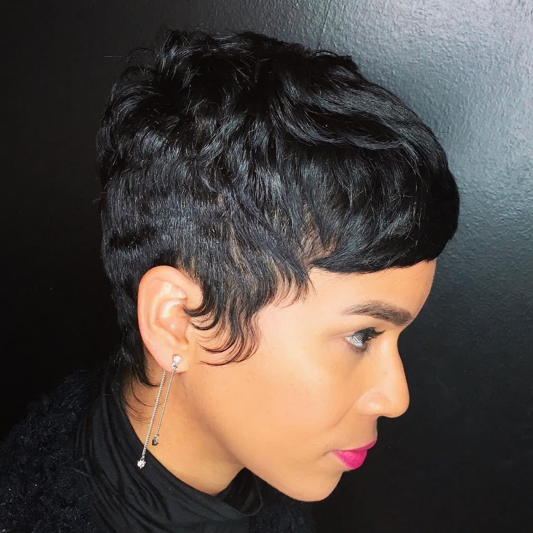 Pixie Cut Chubby Face Short Black Hairstyles Short Pixie Haircut For Women