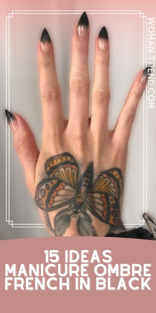 15 Ombre French Nails Color Black Ombre French Nails Color Black