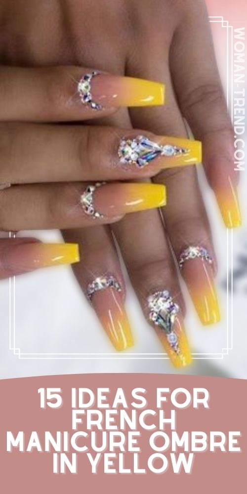 15 Yellow Ombre French Nails Yellow Ombre French Nails