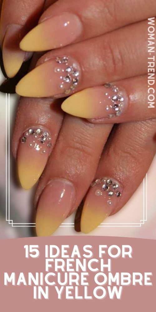 15 Yellow Ombre French Nails Yellow Ombre French Nails