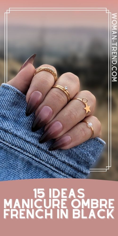 15 Ombre French Nails Color Black Ombre French Nails Color Black