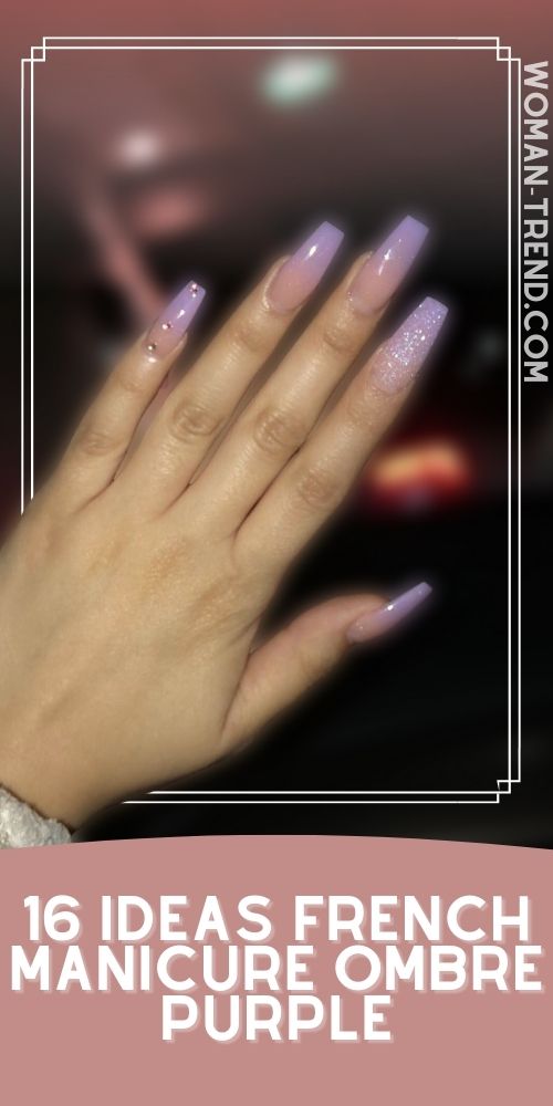 16 Ombre French Nails Color Purple Ombre French Nails Color Purple