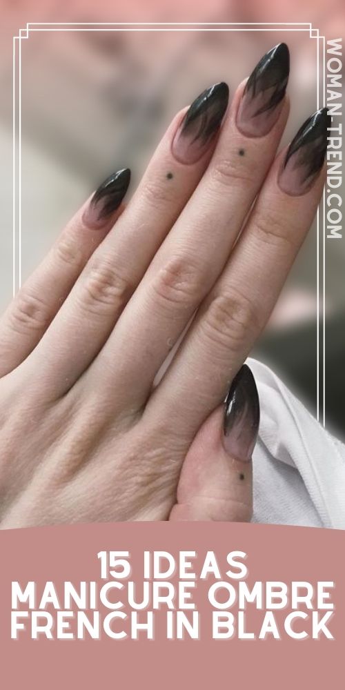 15 Ombre French Nails Color Black Ombre French Nails Color Black