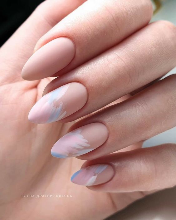 2024 Classy Wedding Guest Nails Bridal French Almond Sparkle   11 29 