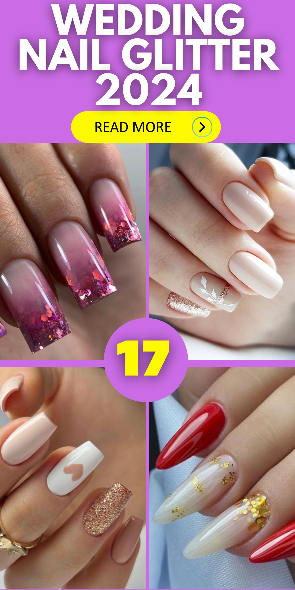 2024 Wedding Nail Glitter Trends From Classic French To Bling Stiletto   2 27 