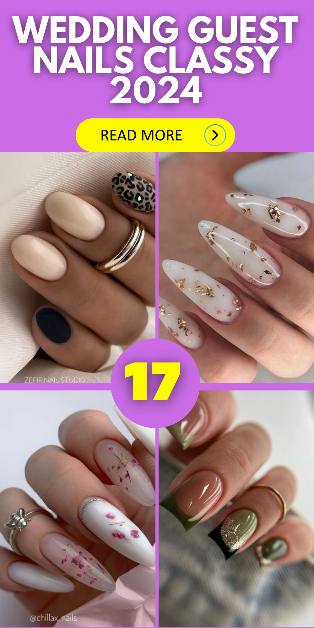 2024 Classy Wedding Guest Nails Bridal French, Almond, & Sparkle