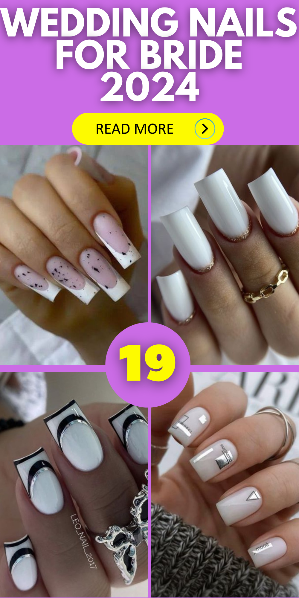 2024 Bridal Nails Classy Elegant Designs For A Dazzling Wedding Look   20 2 