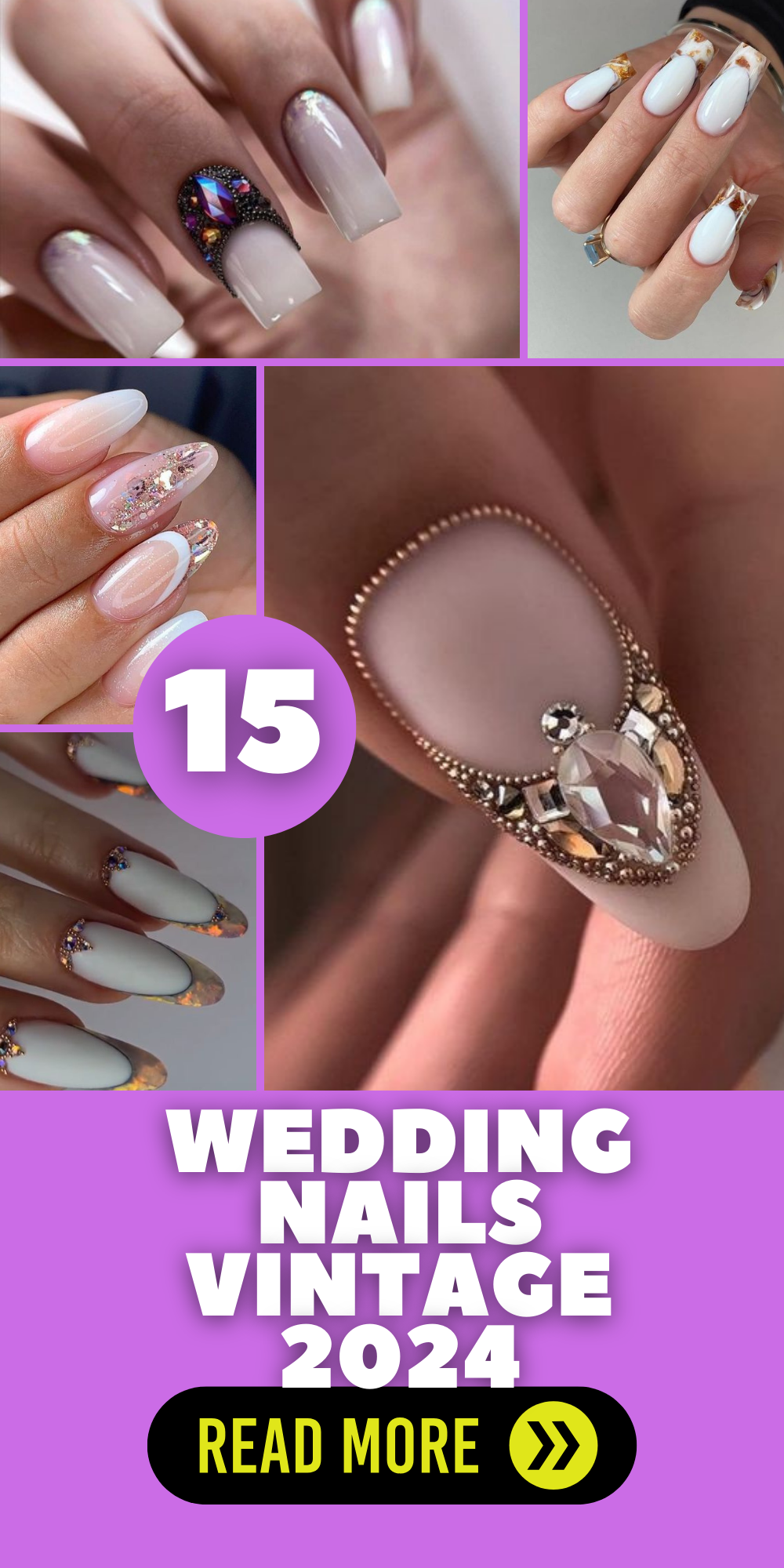 2024 Vintage Wedding Nails Timeless Bridal Aesthetics Chic Art   3 20 