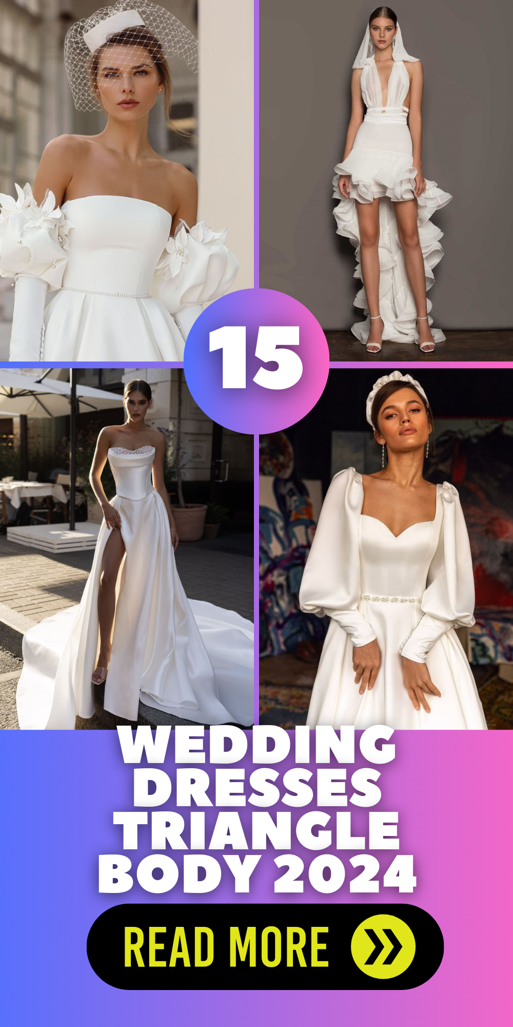 2024 Triangle Body Wedding Dresses: Elegant & Flattering Styles