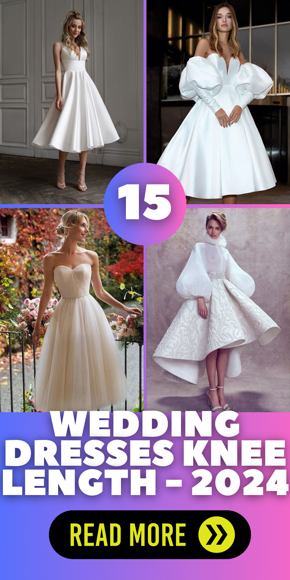 2024 Wedding Dresses: Knee Length, Sleeves, Vintage, Elegant - Trends ...